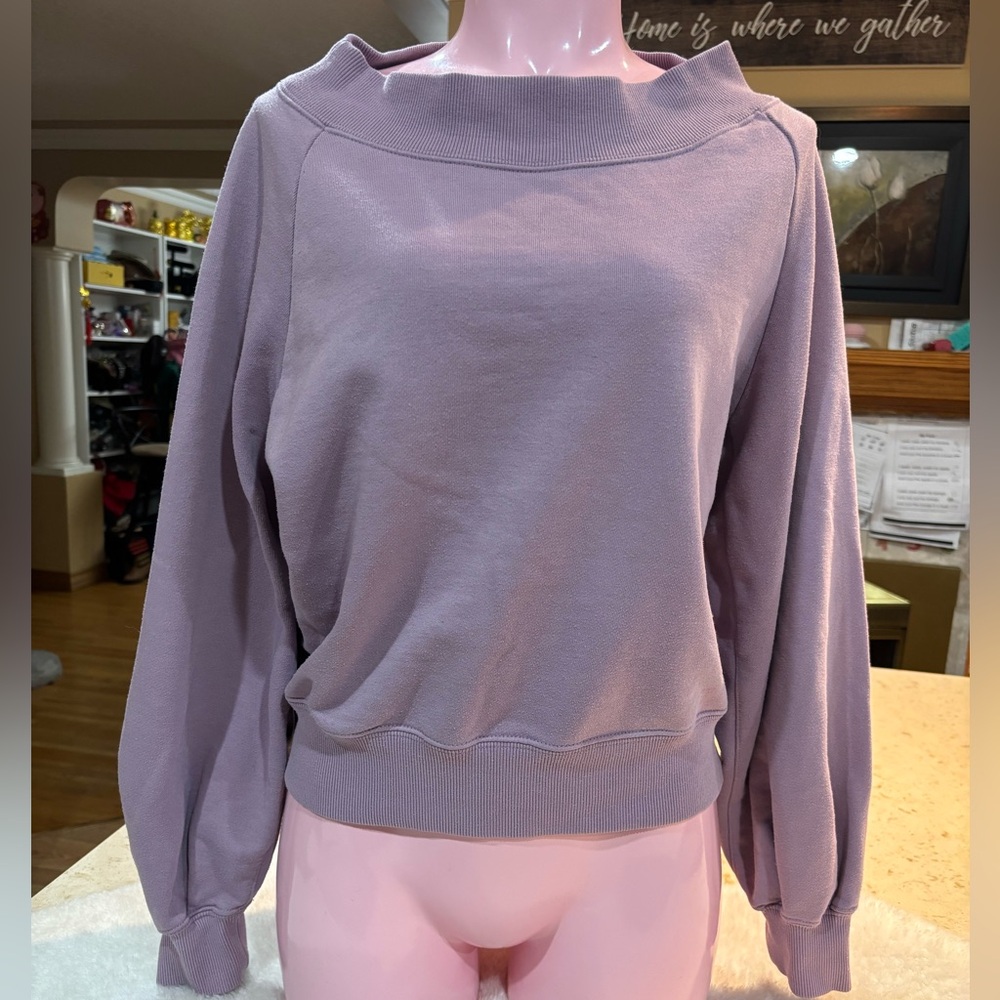 Off-the-Shoulder Lavender Sweater